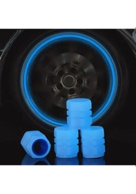 Resim Chery Tiggo Uyumlu Fosforlu Sibop Kapağı Seti 4 Adet Sibop Kapağı Seti Mavi 