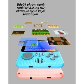 Resim Hsc Bilişim Iki Kişilik Oyun Deneyimi Sunan Taşınabilir Retro Konsol 
