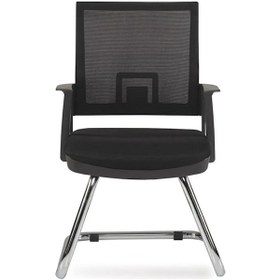 Resim Rita Bekleme Koltuğu Dokuma Kumaş Metal Ayaklı Ergonomik Tasarım Siyah 