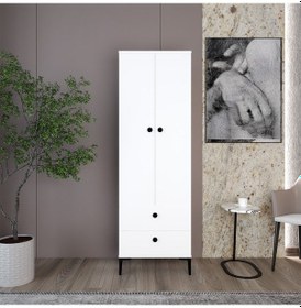 Resim Kalender Dekor Silvia-1 Slv01, 2 Kapaklı, 2 Çekmeceli Gardırop 