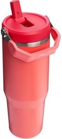 Resim Stanley IceFlow Flip Straw Tumbler Pipetli Termos Bardak, 0.89 Litre, Mercan (Hot Coral) 