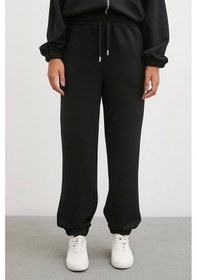 Resim Never More Lastikli Cepli Eşofman Altı Siyah 