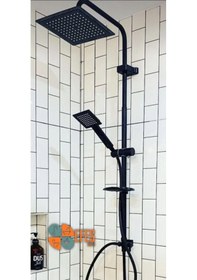 Resim Siyah Robot Duş Seti Lüx Paslanmaz Tepe Robot Duş Başlığı Diğer 