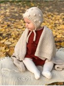 Resim Mini Tiny Baby Örgü Bebek Çocuk Bere 