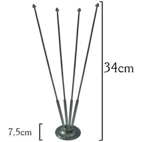 Resim Masa Üstü Çalışma Bakanlığı Bayrağı Türk Bayrağı Dörtlü Krom Dire 