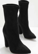 Resim Bambi Siyah Süet Kadin Bot & Bootie K02894481002 Bambi