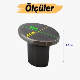 Resim Avcı Antik Nikel Kulp Düğme Tek Vidalı Çekmece Mutfak Mobilya Dolabı Dolap Kulpu Kulbu Metal Kulpları 