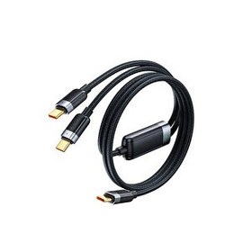 Resim Mcdodo CA-6780 2in1 100 W TypeC- TypeC Şarj Kablo 1.5 M Siyah 