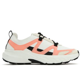 Resim Derimod ACBC x DERİMOD Kadın Bej Bağcıklı Kalın Tabanlı Kumaş Sneaker 25SFD43556F 