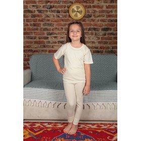Resim Oxford Sport Çocuk Yün Içlik Ter Emici Doğal Merinos Koyun Yünü Termal Pijama Alt Uzun Don Eşofman Bronşit 
