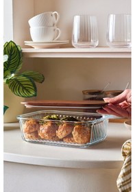 Resim Karaca Massi Acacia 4'lü 8 Parça Vakum Kapaklı Cam Saklama Kabı Seti Şeffaf 