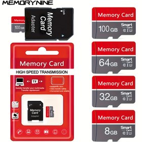 Resim Kırmızı Beyaz Gri TF Kart, Akıllı Telefonlar, Tabletler, Kameralar, Oyun Konsolları, Araç Kamera vb. için Güvenilir Performans için 8GB, 32GB ve 100GB Kapasite Seçenekleriyle Yüksek Hızlı 10 Seviye U3 Micro SD Kart 