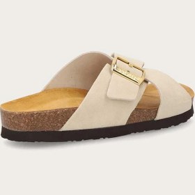 Resim Kadın Terlik 17B3 Frau Velour-S Suede Crossover-Strap Slıders 