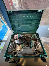 Resim Böhrer HB069T Akülü Taşlama + Akülü Bijon Somun Sıkma + Çift Bataryalı V58 5000MAH Profesyonel Taşlama Set 