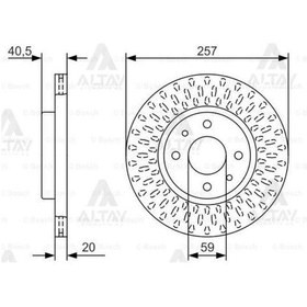 Resim Fren Dıskı Albea 03-07 / Doblo I 01-10 / Tempra 2.0 90-96 / Tıpo 2.0 90-96 / Ön Havalı 257-4 Bsh-0986479w68 
