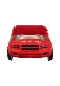 Resim Setaymobilya Arabalı Yatak, Pickup Ledli Arabalı Yatak, 100X190 - Kırmızı 