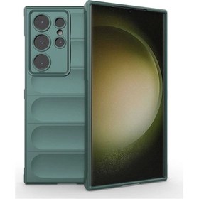 Resim Samsung Galaxy Uyumlu S24 Ultra Kılıf Esnek Oyuklu Arka Yüzey Etnik Silikon Kapak 