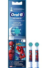 Resim Oral-B Spiderman Şarjlı Diş Fırçası Yedek Başlığı Beyaz 2'li 