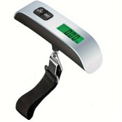 Resim Arka Aydınlatmalı LCD Ekranlı Kompakt El Bagaj Tartısı - 110lb/50kg Kapasite, Yüksek Hassasiyetli Sensör, Aşırı Yük Göstergesi, Pil ile Çalışan, Paslanmaz Çelik Platform - Seyahat için Mükemmel 