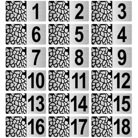 Resim Özarslan Dizayn Metal Kapı Masa Dolap Posta Kutusu Numarası 7x14 Cm Gümüş Renk (1…18) 