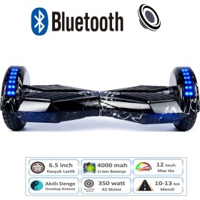 Resim Citymate Smart Balance Elektrikli Kaykay Hoverboard 8.5 Inch + Hoverkart Set Akıllı Dengeli Ledli Bluetooth Hoparlörlü 