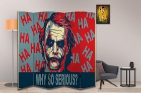 Resim Joker Temalı Özel Tasarım Paravan Room Divider 180 x 200 cm 
