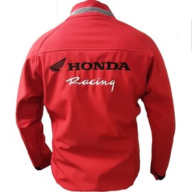 Resim Honda Softshell Ceket Mont Rüzgar ve Su Geçirmez Kırmızı 