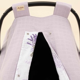 Resim Puset Örtüsü - Çift Taraflı - Lila Muslin - Lavanta 