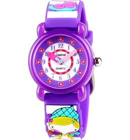 Resim Sones Jnew 6811-86172 Çocuk Karikatür 3d Dinozor Silikon Kayışlı Su Geçirmez Kuvars Saat Alaşımlı Siyah 