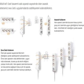 Resim Viko Multi-Let 5 Li Siyah Klemensli Çocuk Korumalı Grup Priz 