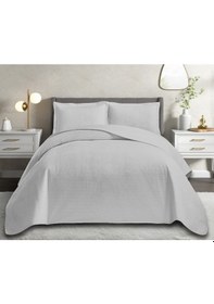 Resim Çapa Home Yeni Nesil Nubuk Yaz - Kış Modern Lüks Yatak Örtüsü, Pollen , Tek Kişilik Gri 
