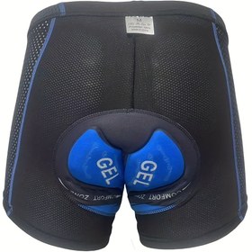 Resim Erkekler için Silikon Jel Bisiklet Tayt'ları - İçinde Padli, Nefes Alabilen, Esnek, Dar Bisiklet Şortları, Mavi Desenli Siyah, Tüm Mevsimler İçin Performans Jockstrap'ları 