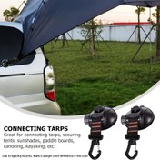 Resim Araba Çadırları için 2 Adet Ağır Hizmet Tipi Vantuz Askı Kancaları - 360° Dönebilen, Güçlendirilmiş Naylon Karabinalı - Kolay Kurulum & Kullanım, Açık Hava Kampı için Mükemmel 