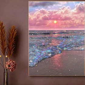 Resim Plaj Manzarası 5D Elmas Boyama Kiti - Yetişkinler için DIY Tam Yuvarlak Matkap Tuval Sanat Seti, Araçlarla, Çerçevesiz Ev Duvar Dekor El Sanatları (30.0x39.88 cm), Okyanus Elmas Boyama, El İşleri 