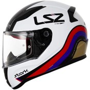 Resim Ls2 Rapıd Stark Kask Beyaz-Kırmızı-Mavi 
