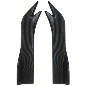 Resim Topnotch 2 Adet Evrensel Karbon Fiber Arka Tampon Koruyucu Spoiler Ve Dekoratif Ayırıcı 