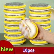 Resim 10'lu Çok Fonksiyonlu Mutfak Temizlik Süngeri ve Ovma Bezleri - Dayanıklı, Yıkanabilir Polyester Bulaşık Bezleri, Yeşil ve Kum Dokulu Yüzeylere Sahip, Lavabolar, Ocaklar, Tencereler Vb. İçin Uygun - Yatak Odaları/Mutfaklar/Canlı Odalar İçin Çok Yönlü Temizlik Araçları, Temizlik Süngeri, Bulaşık Süngeri, Bulaşık Süngeri, Bulaşık Yıkama Süngeri, Mutfak Süngeri, Lavabo Süngeri Tutucu, Mutfak Süngeri, Ocak Temizleyici, Tencere Parlatma Süngeri, Mutfak Aksesuarı, Bulaşık Yıkama Süngerleri 