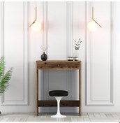 Resim Lizbon Mini Makyaj Masası - Ceviz / Ceviz 