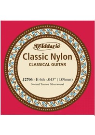 Resim D'addario J2706 Klasik Gitar Teli Tek 6 No Mi 