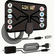 Resim 2024 En Yeni Taşınabilir HD Dijital TV Anteni, 360° Sinyal Alıcı ve Amplifikatör Anahtarı ile Eski/Smart TV'ler için Uyumlu, HDTV Kablosu Dahil - UHF VHF Kanallar İçin 