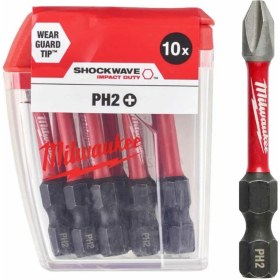 Resim Milwaukee Bits Uç Matkap Ucu Tornavida Ucu Vidalama Ucu PH2-50MM T4932430855 - 10 Adet 