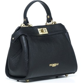 Resim Çapraz Çanta Kadın Sharon S Piumelli Milano Bag D28 Black Siyah 