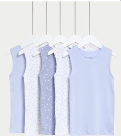 Resim Marks & Spencer 5'li Çocuk Atlet Seti T71001286v Mor 