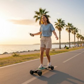 Resim Elektrikli Kaykay H2B-02PRO – 40 Km/h Hız, 25 Km Menzil, 120 kg Taşıma, Çift Motor 1000W Güçlü Model 