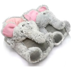 Resim Twigy Elephant Kadın Hayvanlı Panduf Gri 36/41 AA0635 Gri 