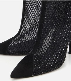 Resim Hotiç Kadın Siyah Fileli Taş Detaylı Bilekte Topuklu Bot 01boh315030a100 01boh315030a100 Siyah 
