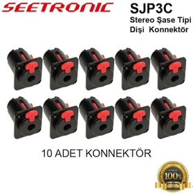 Resim Seetronic Sjp3C Stereo Şase Tipi Dişi Konnektör 10 Lu 