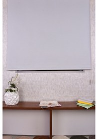 Resim Gri Düz Etek Dilimsiz Mat Sun P-1635 Zebra Stor Güneşlik Perde 