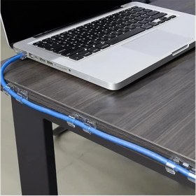 Resim AyrStore 20'li Yapışkanlı Kablo Klipsi Seti – Kablo Düzenleyici, Masa Üstü ve Duvar Için Kablo 