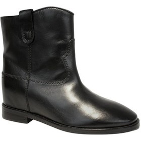 Resim Kadın Siyah Hakiki Deri Bot & Bootie Siyah 